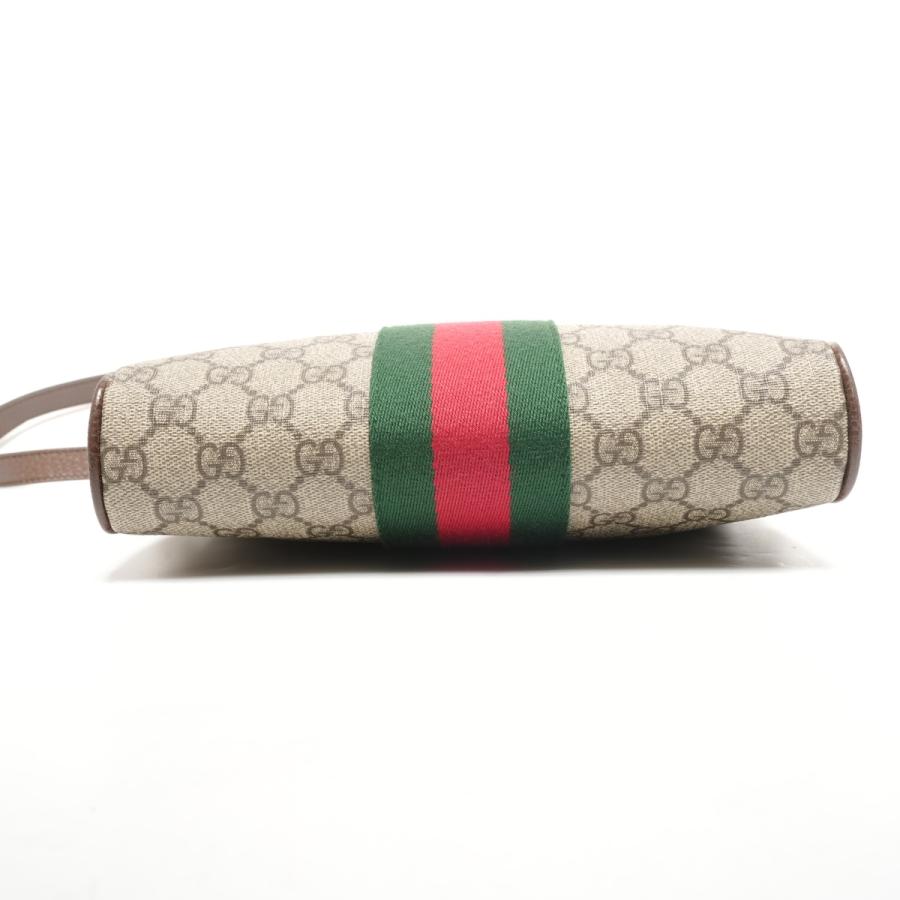 GUCCI GGスプリーム シェリーライン pvc ショルダーバック ブラウン GUCCI（グッチ） ショルダーバッグ PVC シェリー ライン GG スプリーム