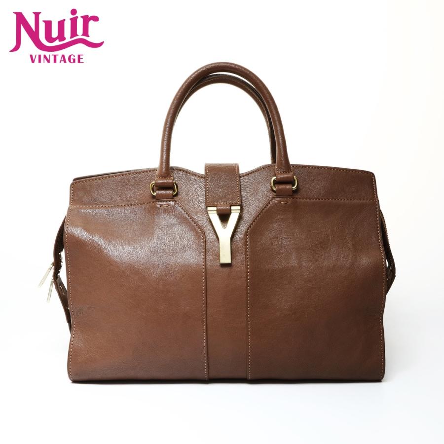 【良品】YvessaintLaurent カバスシック ハンドバッグ ブラウン 良品】YvessaintLaurent カバスシック ハンドバッグ ブラウン