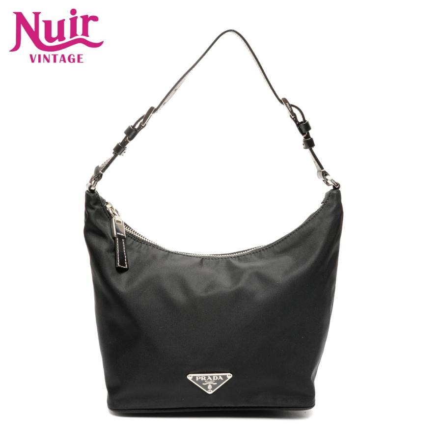 PRADA ショルダーバッグ ブラック ナイロン　中古品 PRADA（プラダ） ショルダーバッグ ナイロン ブラック【中古】 : NUIR
