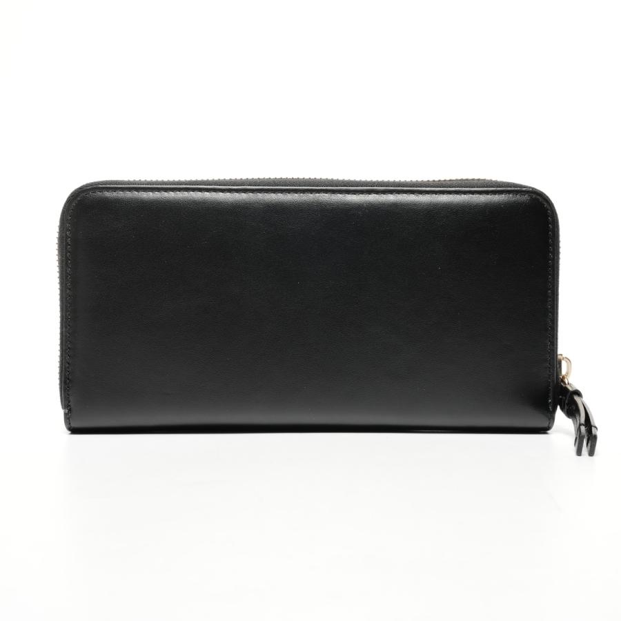クロエ Chloe レザー ラウンドジップ ロゴ 長財布【中古】 Chloe（クロエ） 長財布 レザー ラウンドジップ ロゴ ブラック【中古