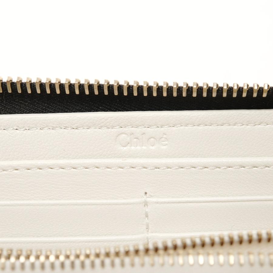 Chloe（クロエ） 長財布 レザー ラウンドジップ ロゴ ブラック【中古