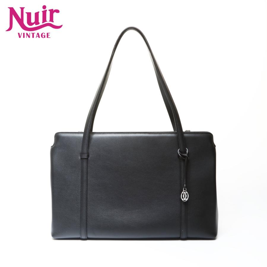 Cartier（カルティエ） ショルダーバッグ レザー カボション ブラック