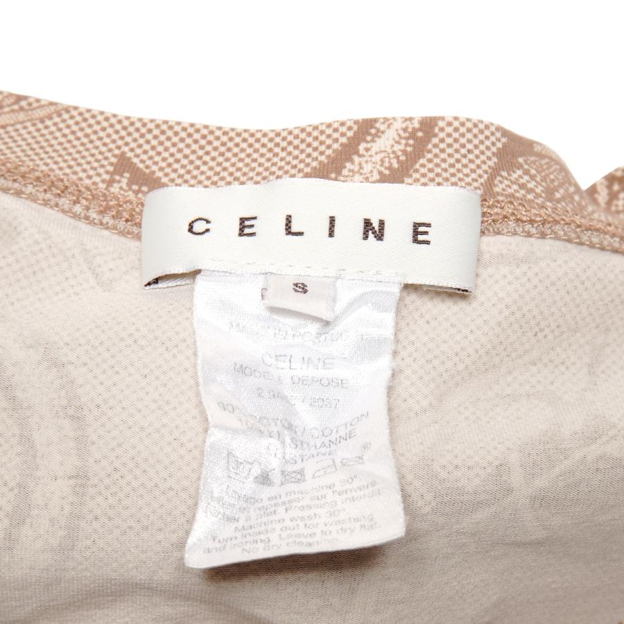 CELINE（セリーヌ） 半袖Tシャツ Cマカダム 馬車 総柄 コットン S