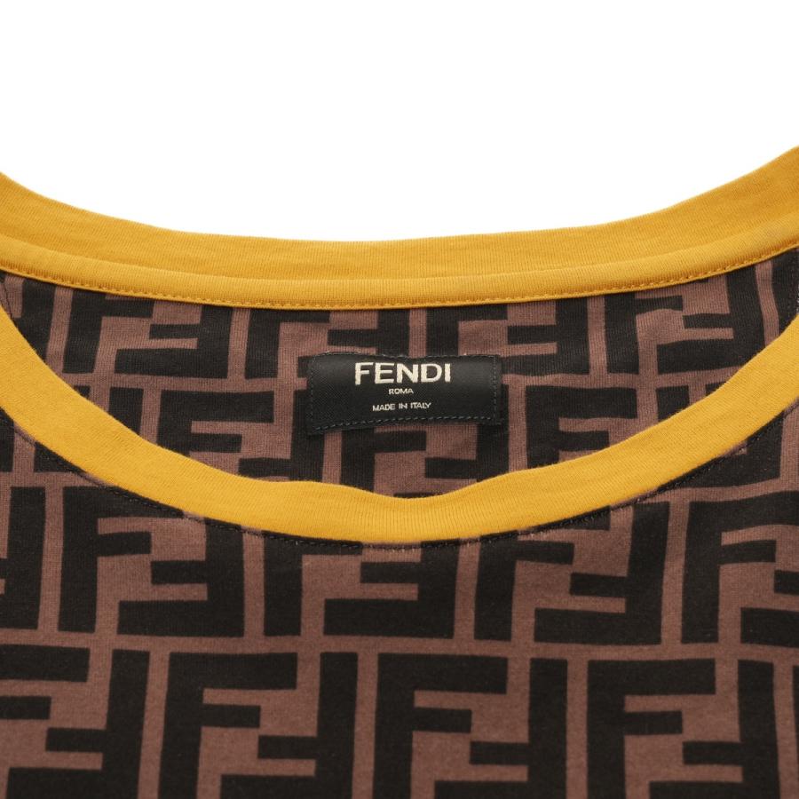 FENDIヴィンテージ Tシャツ カットソー 半袖 fendi FENDI（フェンディ） 半袖Tシャツ コットン ズッカ柄 XS ブラウン