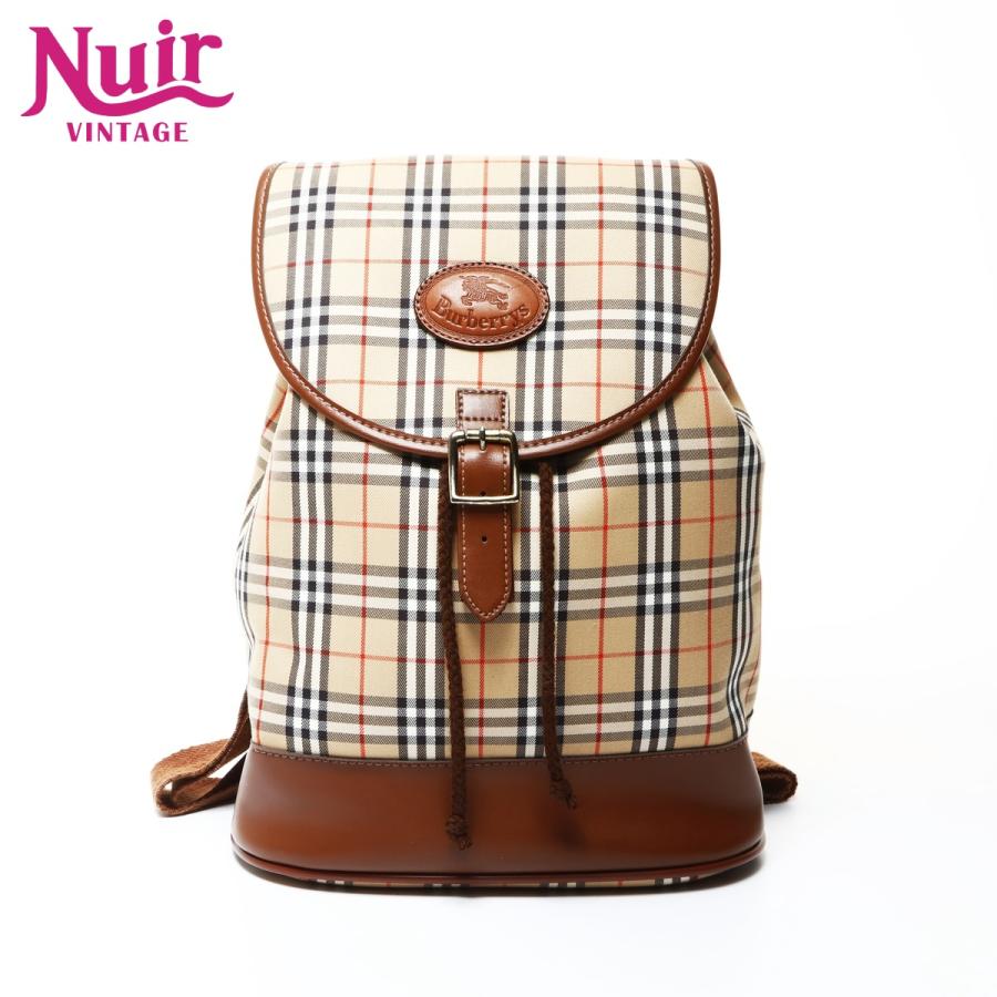 バーバリー リュック ミニリュック ノヴァチェック キャンバス ベージュ BURBERRY（バーバリー） リュック・デイパック キャンバス レザー ノバ