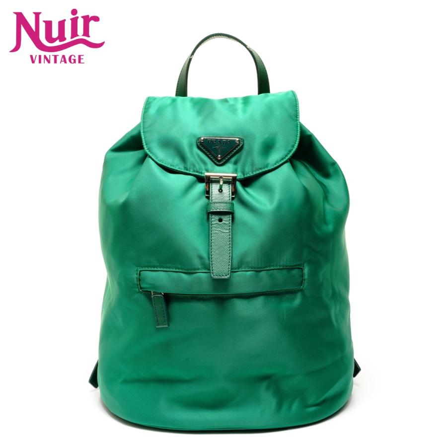 PRADA（プラダ） リュック・デイパック 三角ロゴ ナイロン グリーン