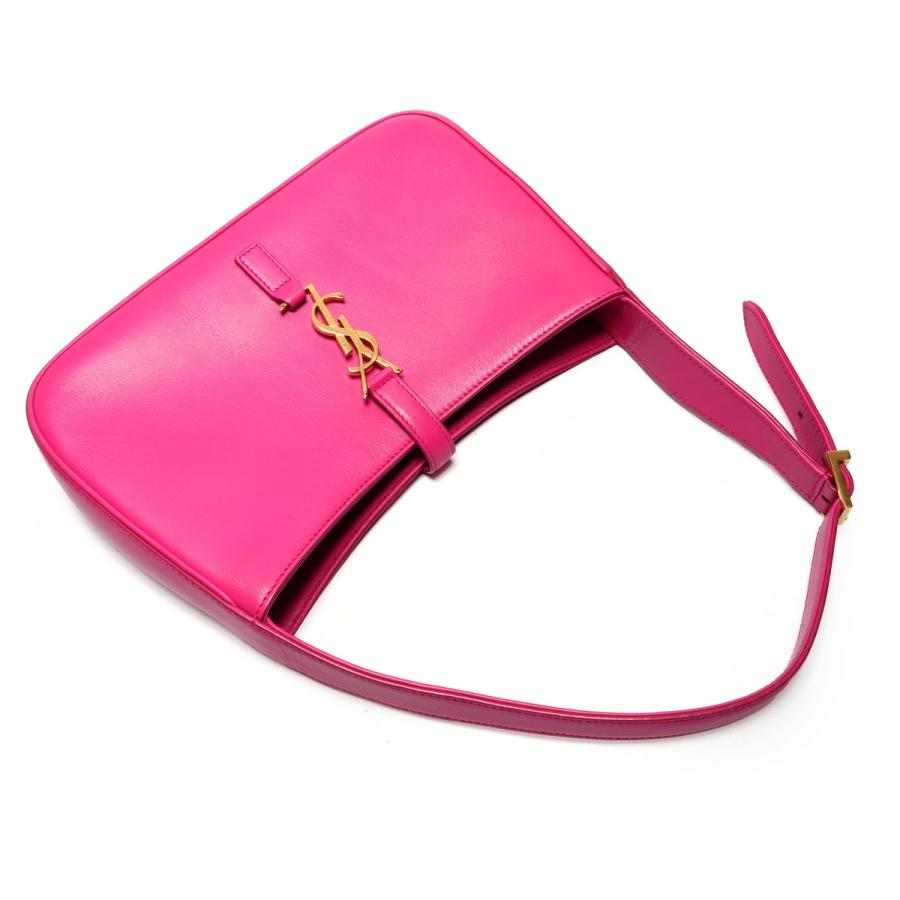 イヴ・サンローラン YVES SAINT LAURENT ショルダーバッグ LE 5 A 7 レザー ホーボー ル サンカセット ピンク【中古】の画像