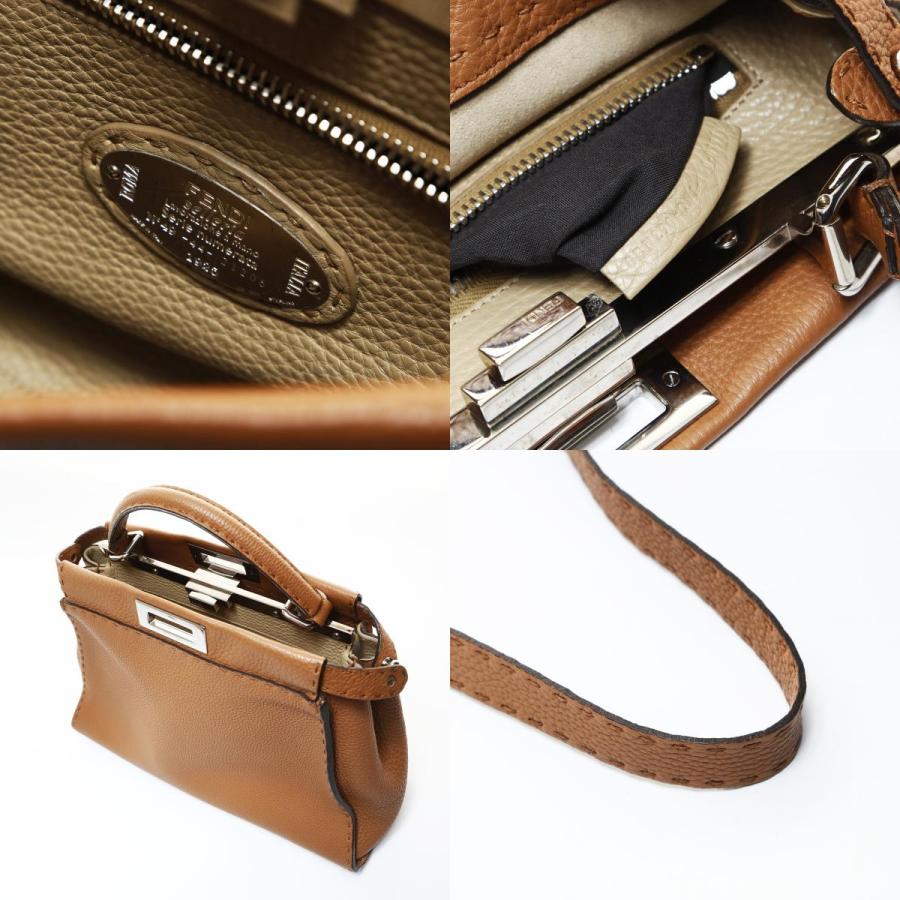 FENDI ピーカブー　セレリア　ミディアム　ブラウン　2WAYショルダーバッグ FENDI（フェンディ） ショルダーバッグ ピーカブー ウェーブ セレリア