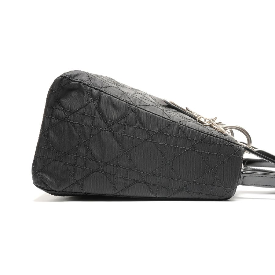 クリスチャンディオール Christian Dior ハンドバッグ レディ ディオール カナージュ ナイロン ミディアム 2way ブラック【中古】_3