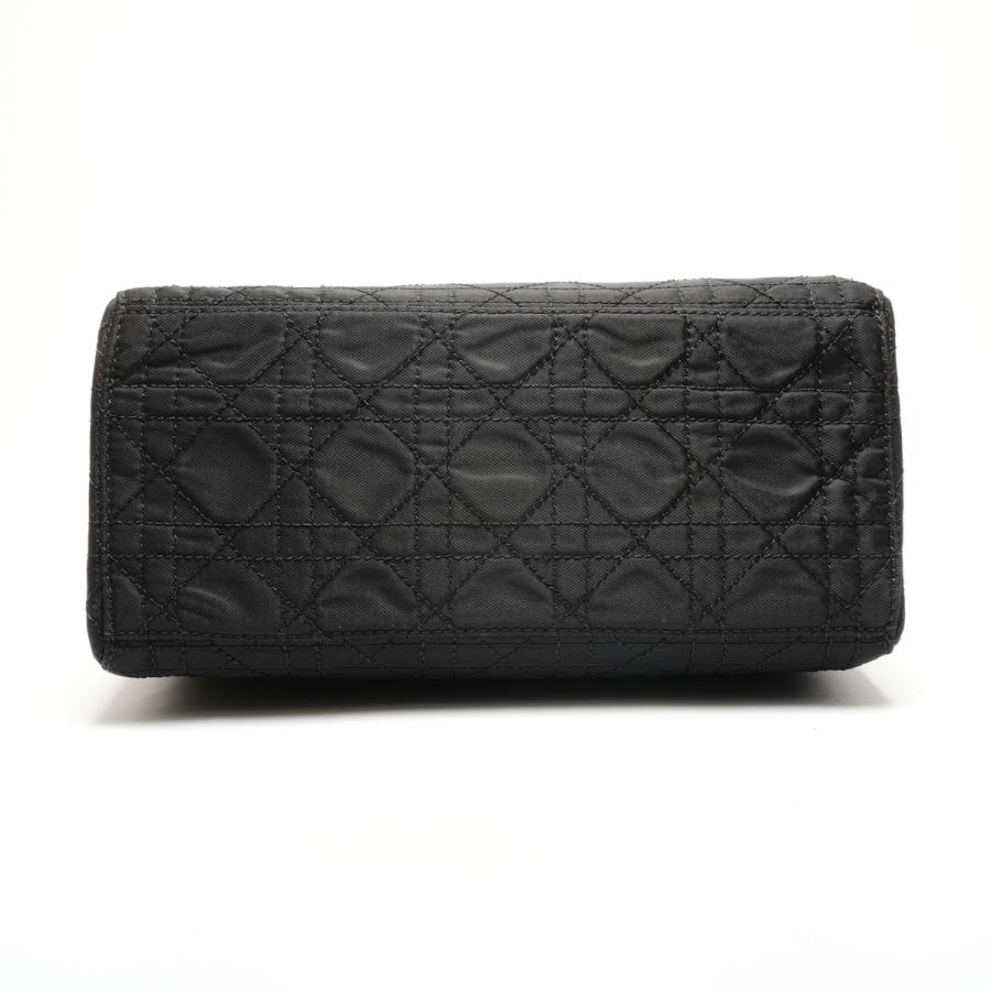 クリスチャンディオール Christian Dior ハンドバッグ レディ ディオール カナージュ ナイロン ミディアム 2way ブラック【中古】_6