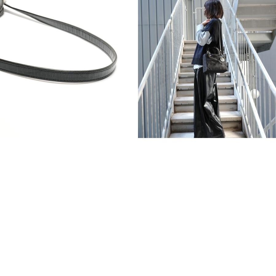 クリスチャンディオール Christian Dior ハンドバッグ レディ ディオール カナージュ ナイロン ミディアム 2way ブラック【中古】_9