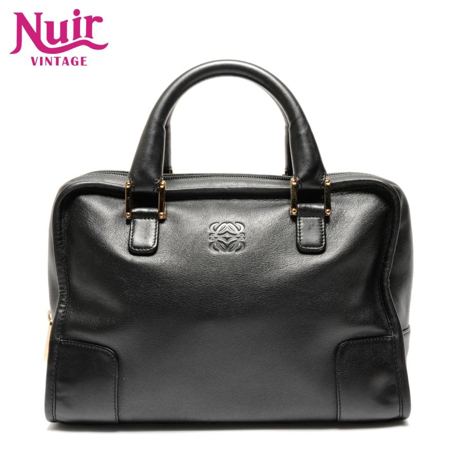 LOEWE（ロエベ） ハンドバッグ アマソナ28 レザー アナグラム ブラック