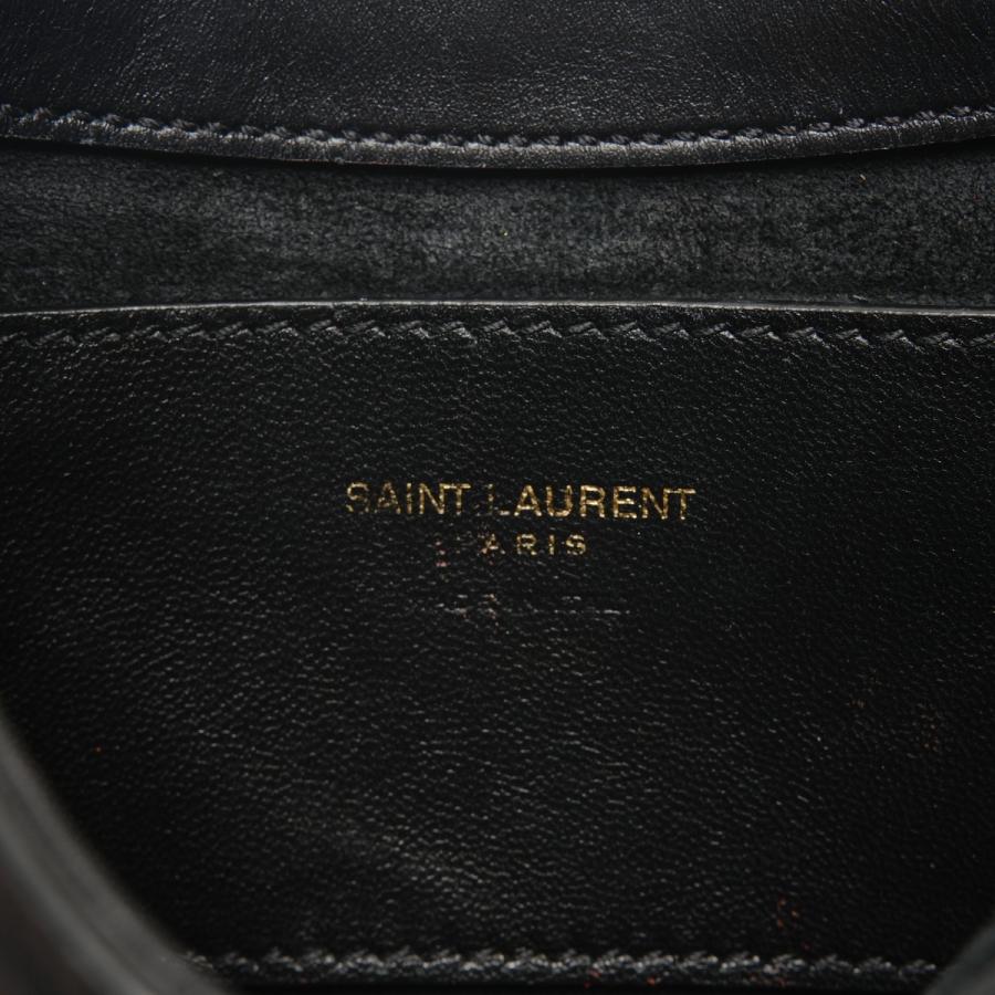 イヴ・サンローラン YVES SAINT LAURENT ショルダーバッグ LE5A7 ミニ レザー ホーボー 710318 ブラック【中古】の画像