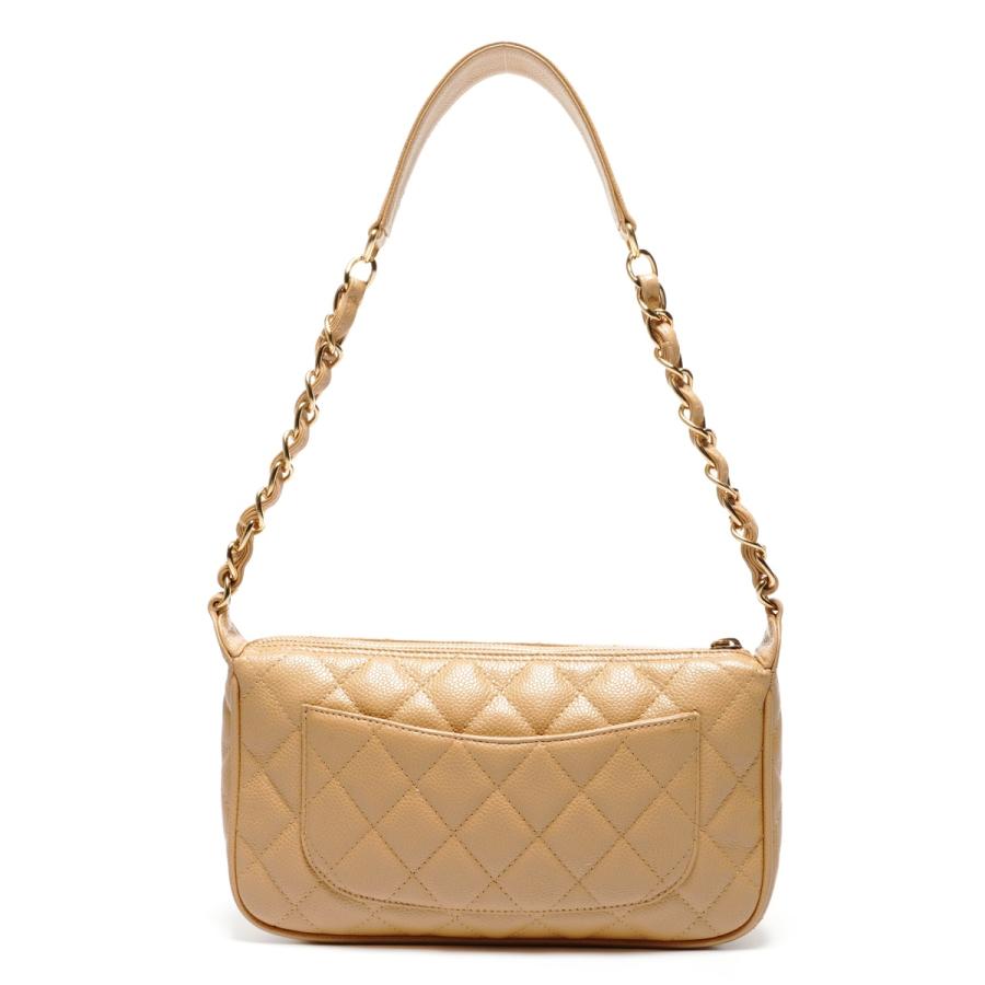シャネル CHANEL ショルダーバッグ 9番台 2004-2005 キャビアスキン ココマーク ワンショルダーバッグ ベージュ【中古】