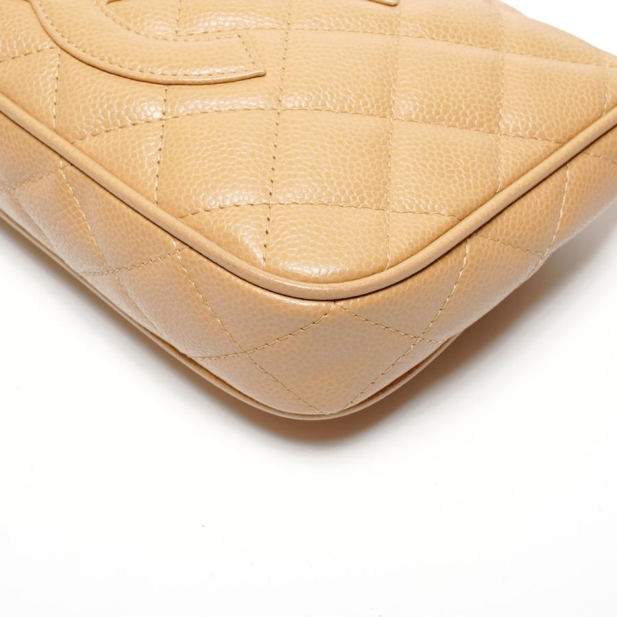 シャネル CHANEL ショルダーバッグ 9番台 2004-2005 キャビアスキン ココマーク ワンショルダーバッグ ベージュ【中古】