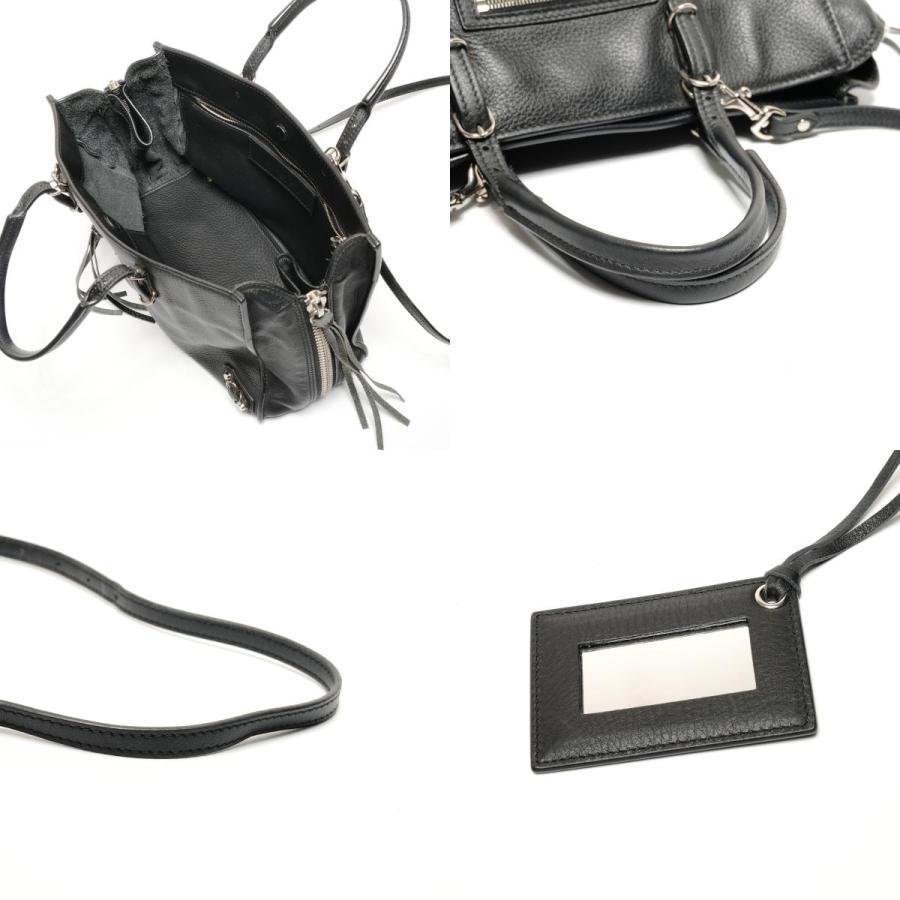美品 BALENCIAGA バレンシアガ ペーパー 2WAY ハンド ショルダー バッグ ブラック k4497 BALENCIAGA（バレンシアガ） ショルダーバッグ ミニペーパー レザー