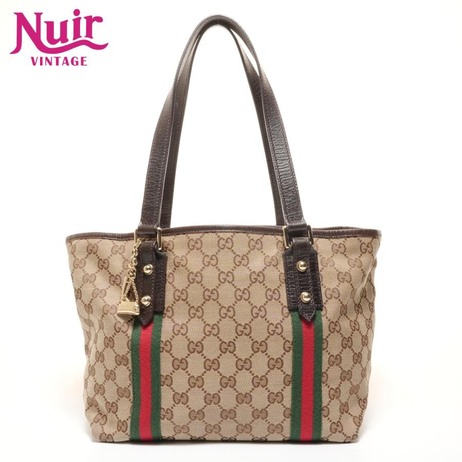 グッチ トートバッグ ハンドバッグ GG柄 シェリーライン ブラウン キャンバス GUCCI（グッチ） トートバッグ シェリーライン GGキャンバス ブラウン