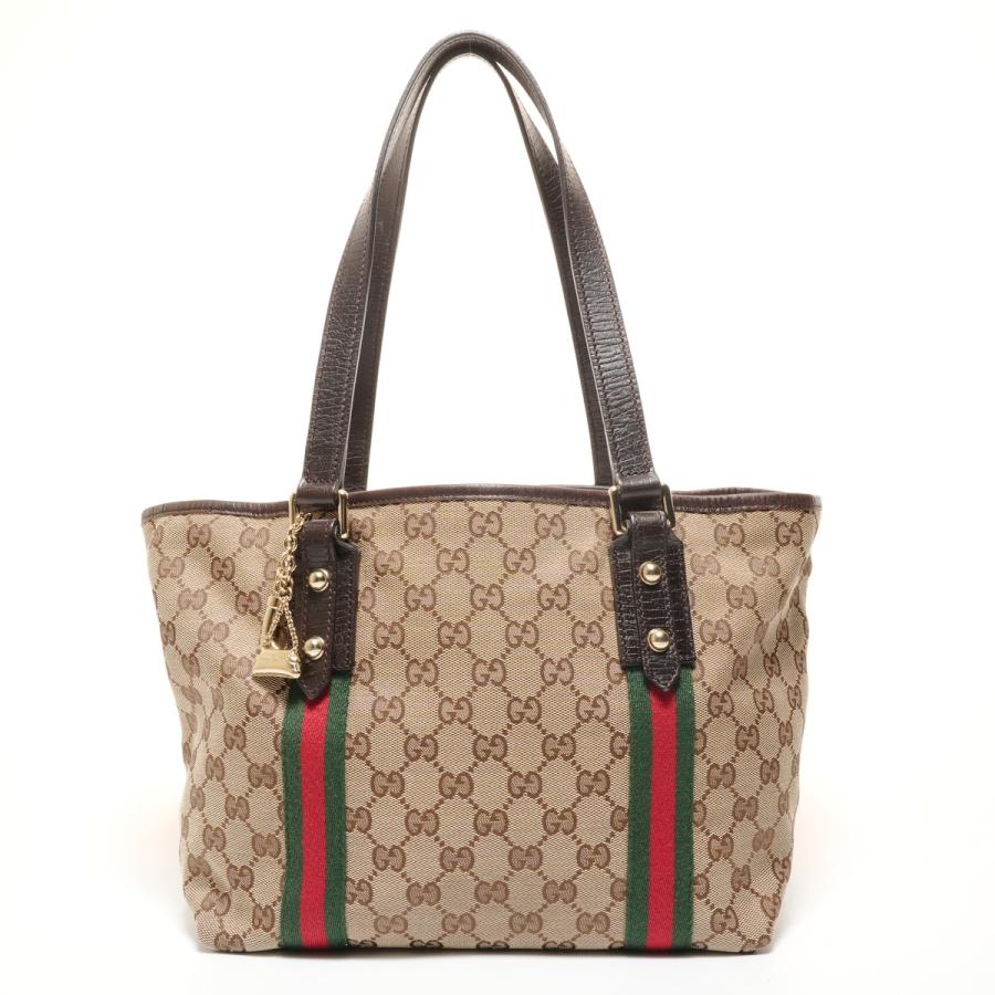 グッチ GG柄 トートバッグ シェリーライン ブラウン ヴィンテージ『訳あり』 GUCCI（グッチ） トートバッグ シェリーライン GGキャンバス ブラウン
