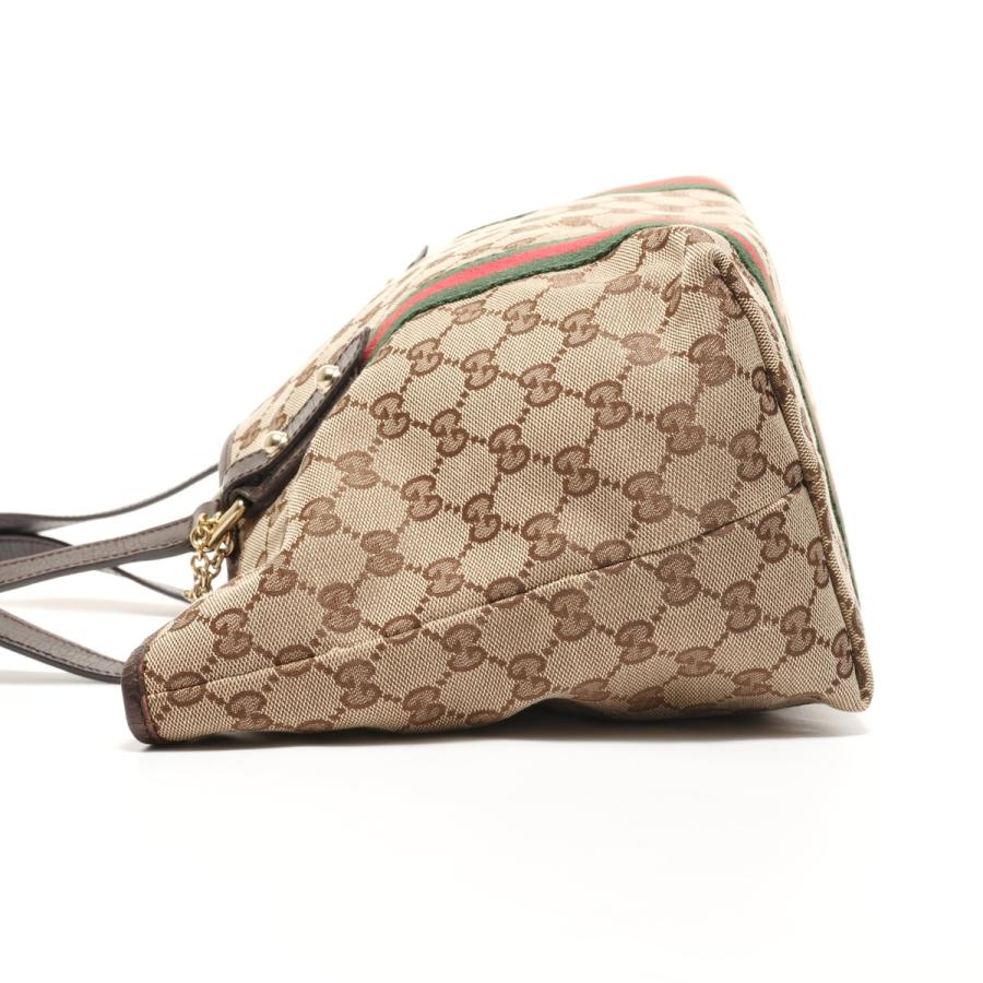 GUCCI（グッチ） トートバッグ シェリーライン GGキャンバス ブラウン