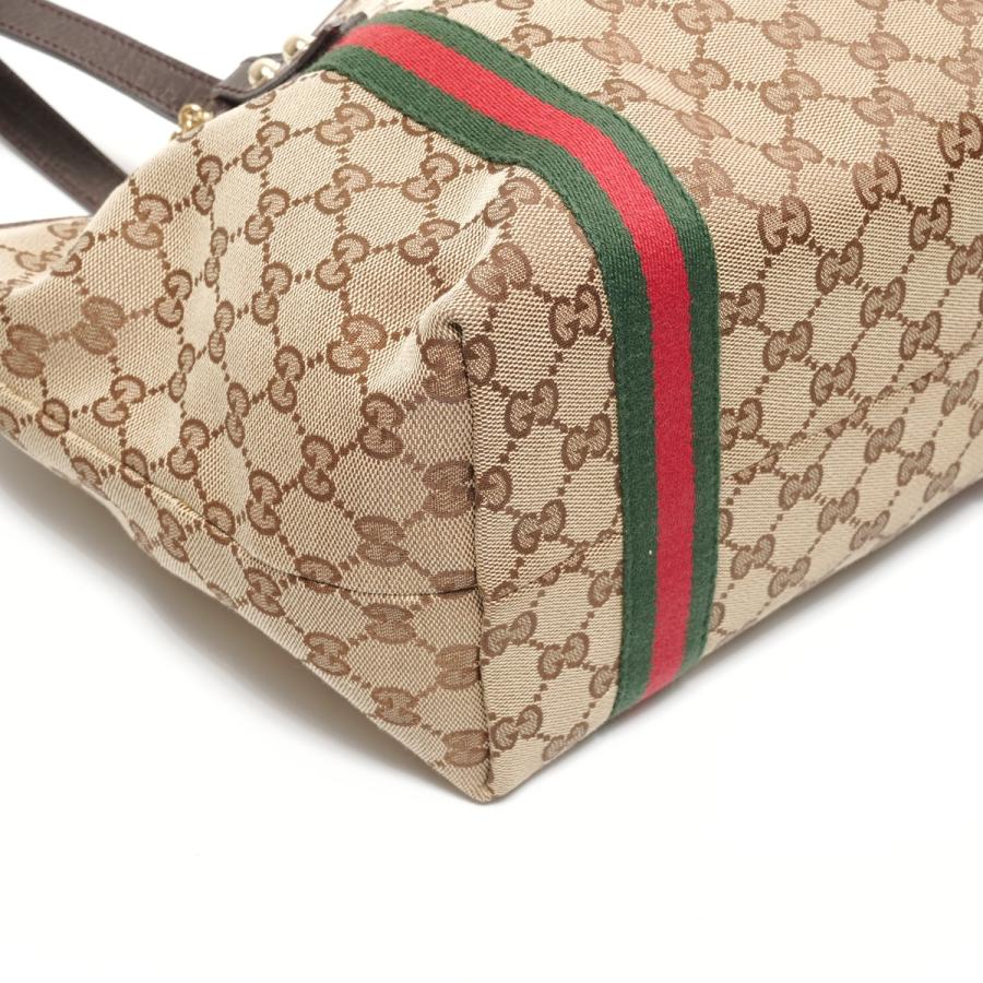 GUCCI（グッチ） トートバッグ シェリーライン GGキャンバス ブラウン