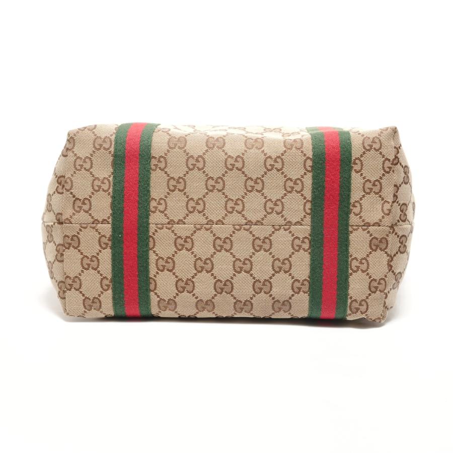 GUCCI（グッチ） トートバッグ シェリーライン GGキャンバス ブラウン