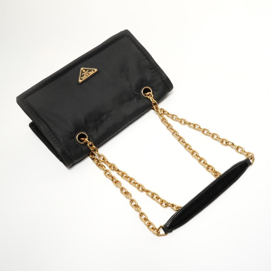 PRADA（プラダ） ショルダーバッグ ナイロン チェーン ブラック【中古
