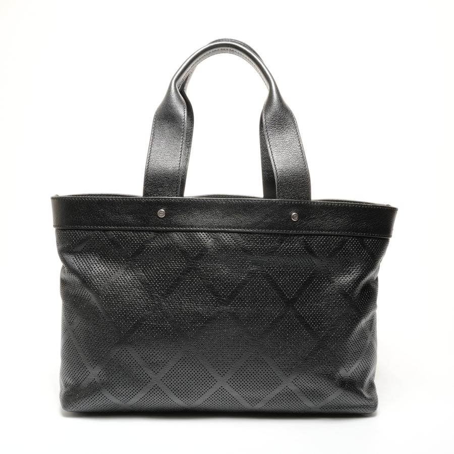 シャネル CHANEL トートバッグ パンチング デカココマーク レザー 11番台 2007-2008 ブラック【中古】_1