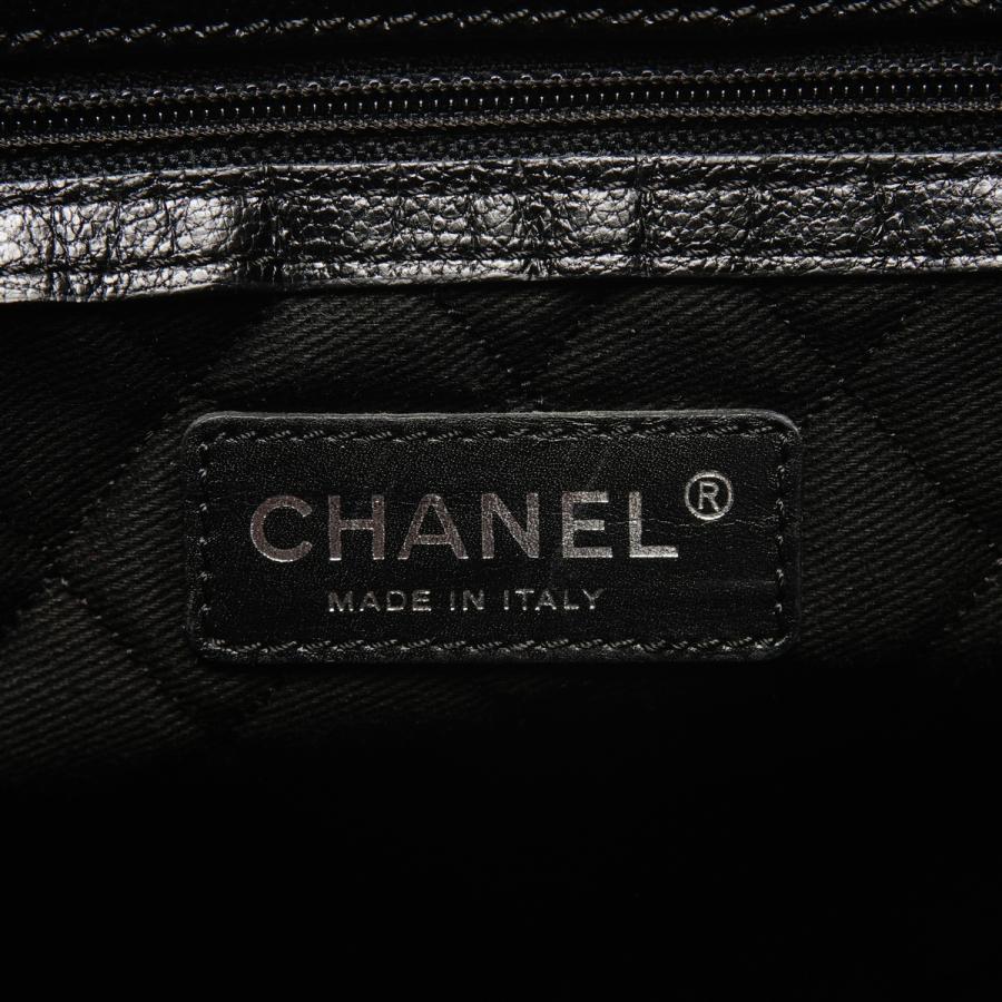 シャネル CHANEL トートバッグ パンチング デカココマーク レザー 11番台 2007-2008 ブラック【中古】_8