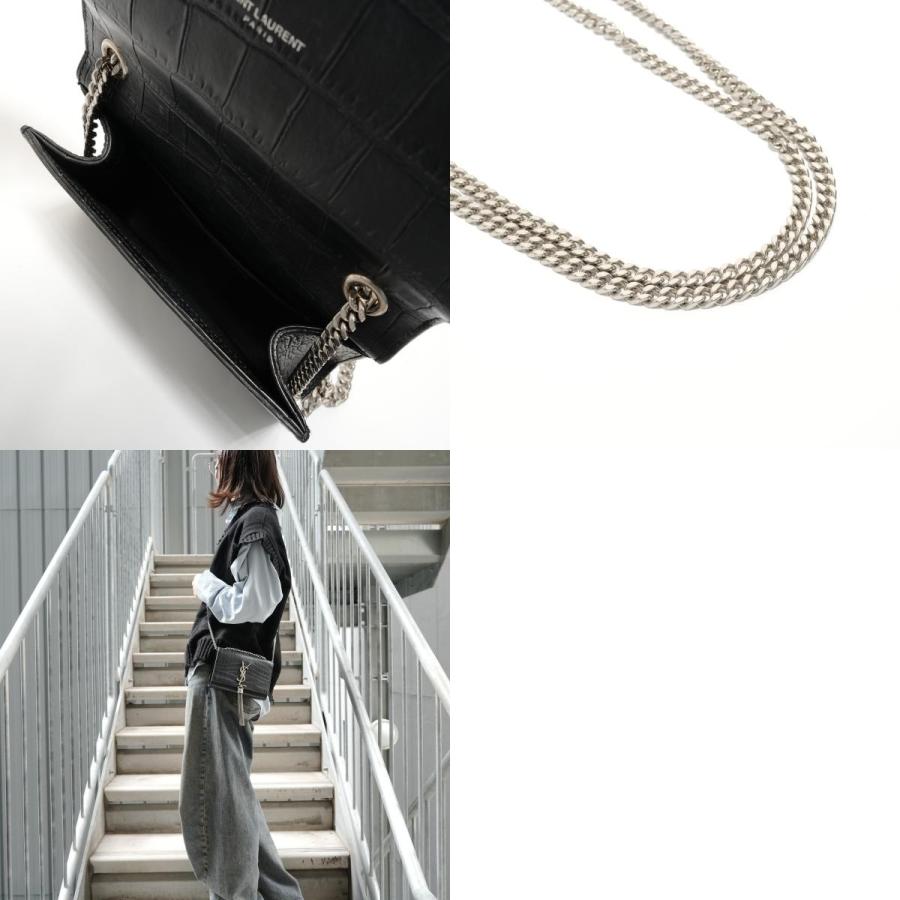 イヴ・サンローラン YVES SAINT LAURENT ショルダーバッグ ケイト スモール チェーンショルダーバッグ ブラック【中古】_9