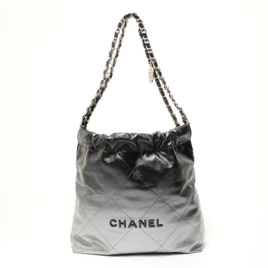 シャネル CHANEL ショルダーバッグ 2022-2025 シャネル22 スモール グラデーション シルバー【中古】の画像