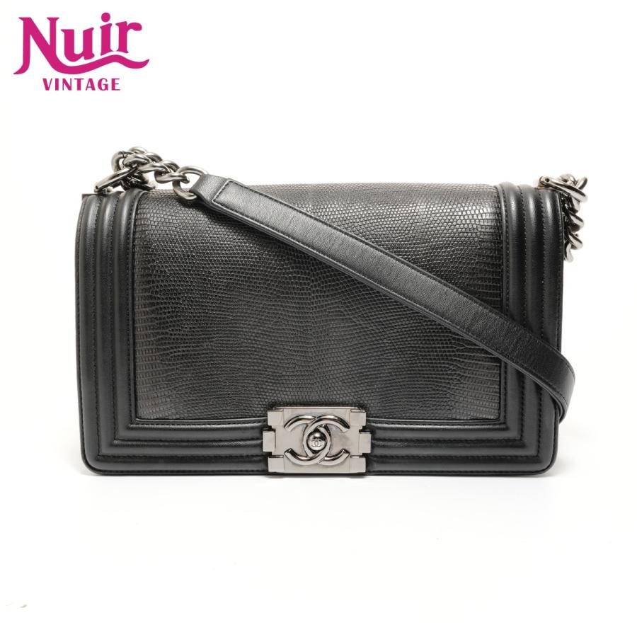 明日22時迄 レア！本物ヴィンテージCHANELシャネル ショルダーバッグ CHANEL（シャネル） ショルダーバッグ 22番台 ボーイシャネル リザード