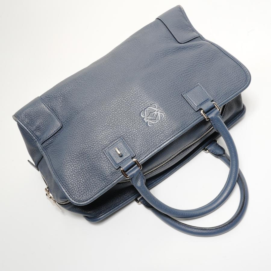 LOEWE（ロエベ） ハンドバッグ アマソナ36 アナグラム ブルー【中古