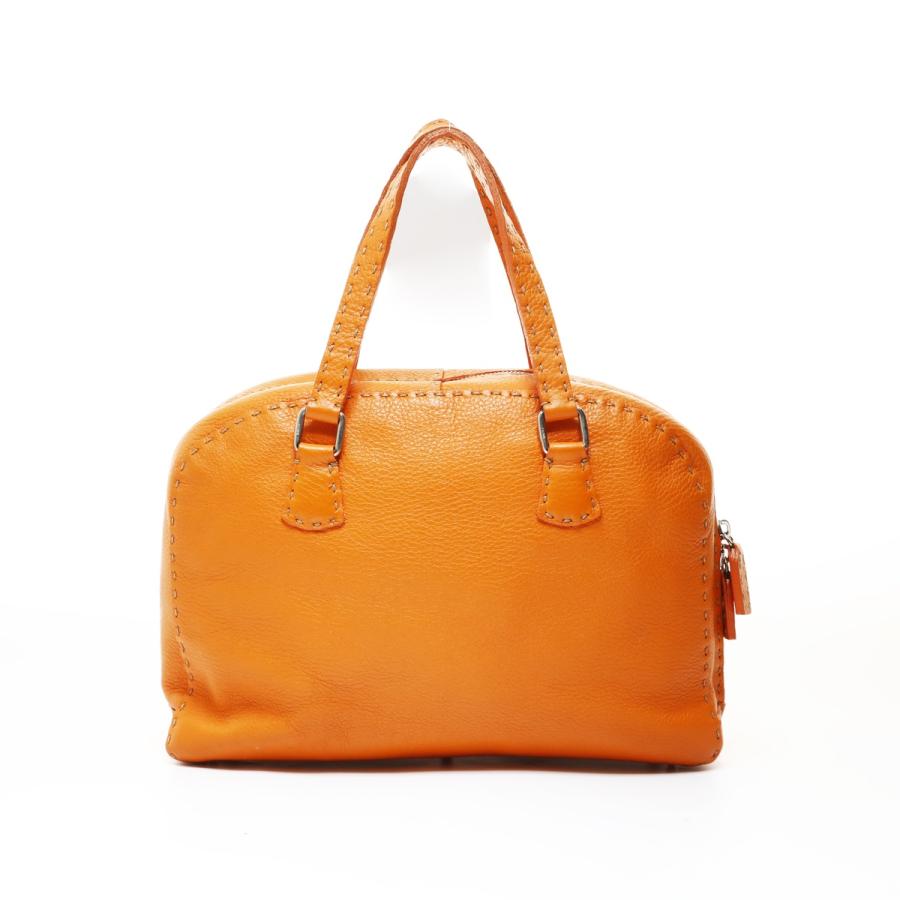 FENDI（フェンディ） ハンドバッグ レザー セレリア オレンジ【中古