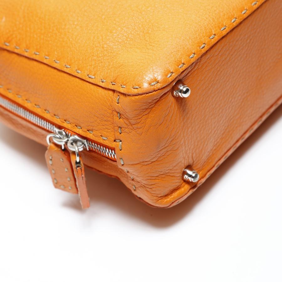 FENDI（フェンディ） ハンドバッグ レザー セレリア オレンジ【中古