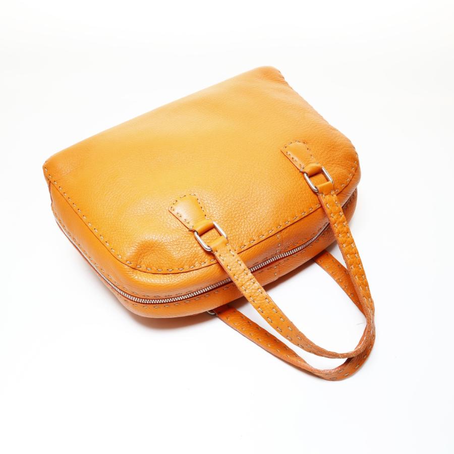 FENDI（フェンディ） ハンドバッグ レザー セレリア オレンジ【中古