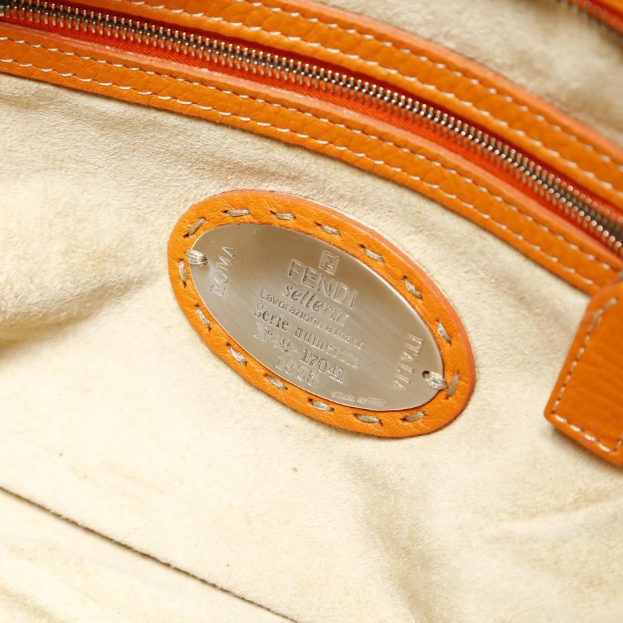 FENDI（フェンディ） ハンドバッグ レザー セレリア オレンジ【中古