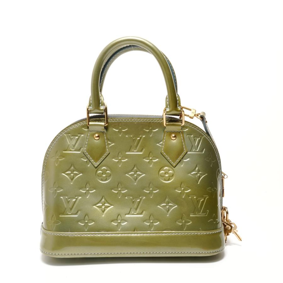 ルイ・ヴィトン LOUIS VUITTON ハンドバッグ アルマBB モノグラム ヴェルニ 2011年製 グリーン【中古】_1