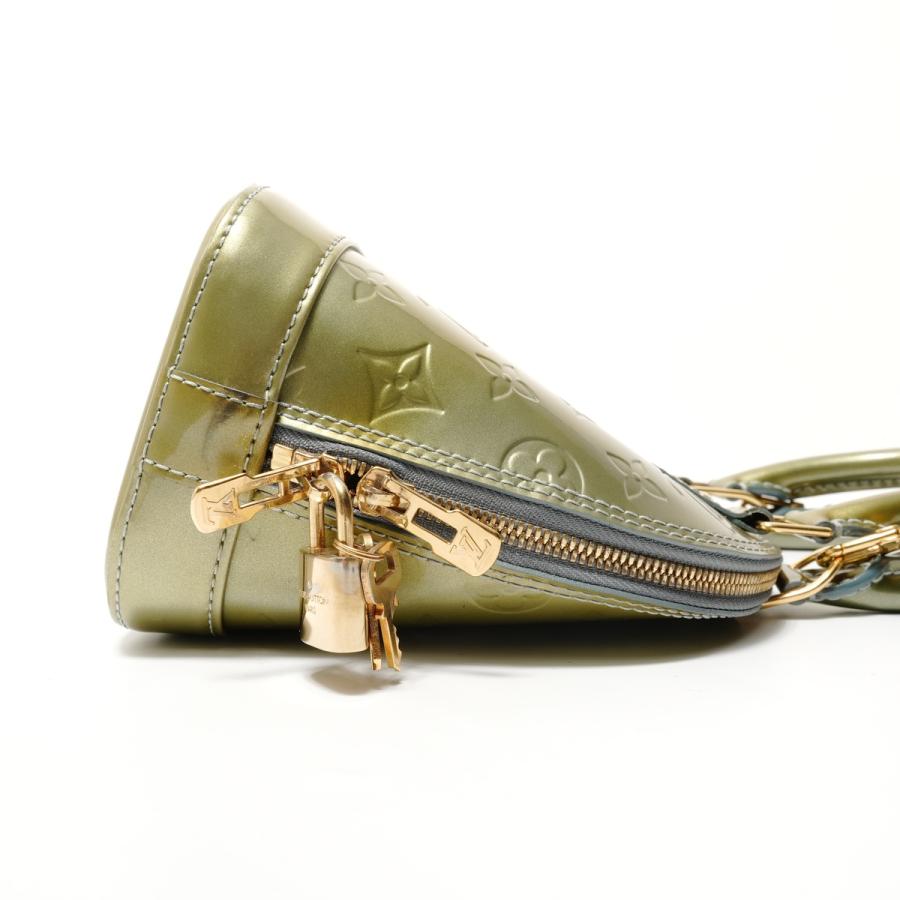 ルイ・ヴィトン LOUIS VUITTON ハンドバッグ アルマBB モノグラム ヴェルニ 2011年製 グリーン【中古】_3
