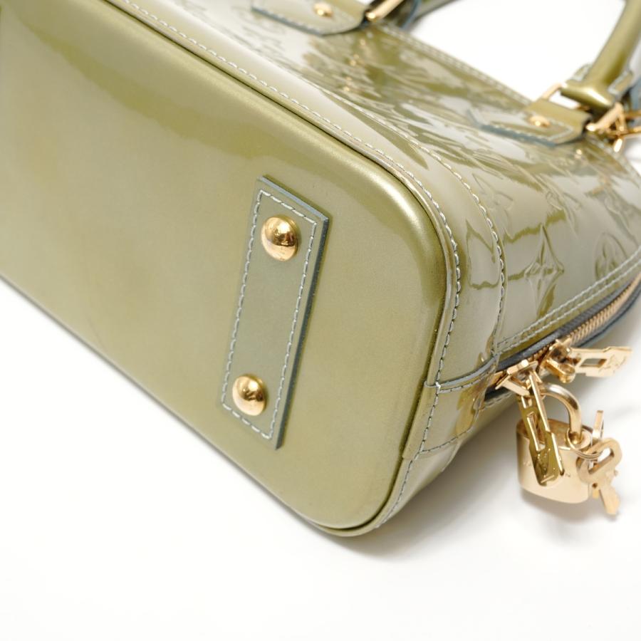 ルイ・ヴィトン LOUIS VUITTON ハンドバッグ アルマBB モノグラム ヴェルニ 2011年製 グリーン【中古】_5