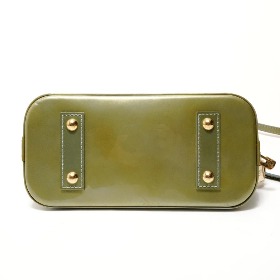 ルイ・ヴィトン LOUIS VUITTON ハンドバッグ アルマBB モノグラム ヴェルニ 2011年製 グリーン【中古】_6