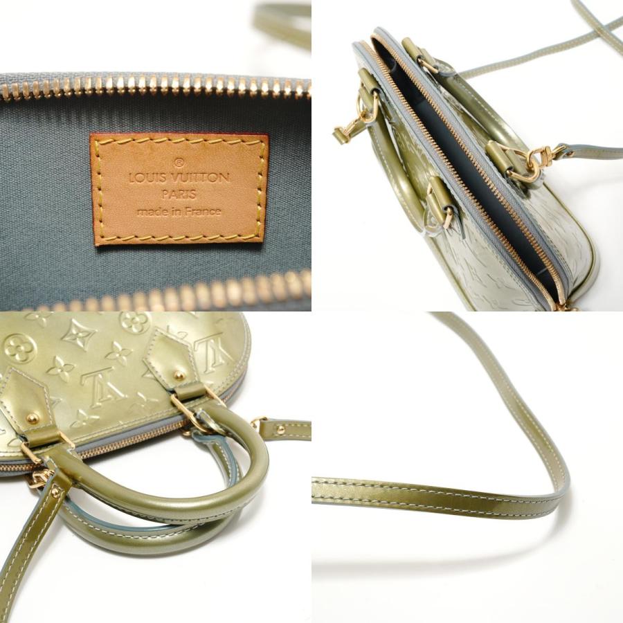 ルイ・ヴィトン LOUIS VUITTON ハンドバッグ アルマBB モノグラム ヴェルニ 2011年製 グリーン【中古】_8