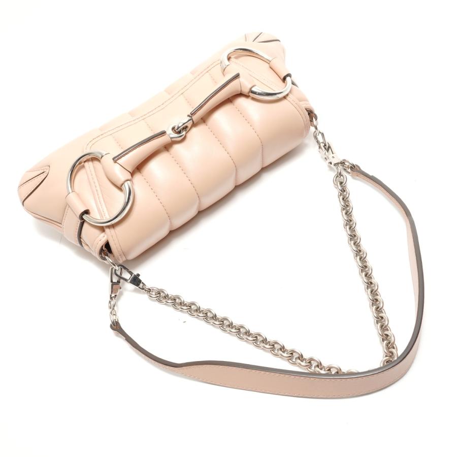 GUCCI（グッチ） ショルダーバッグ ホースビット レザー ピンク【中古