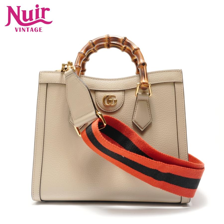 GUCCI（グッチ） ハンドバッグ バンブー 2WAY ダイアナ ベージュ【中古 