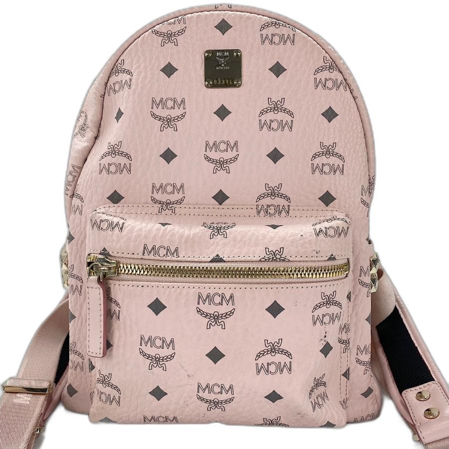 MCM リュック ピンク スタッズ MCMリュック ピンク S Stark サイド 
