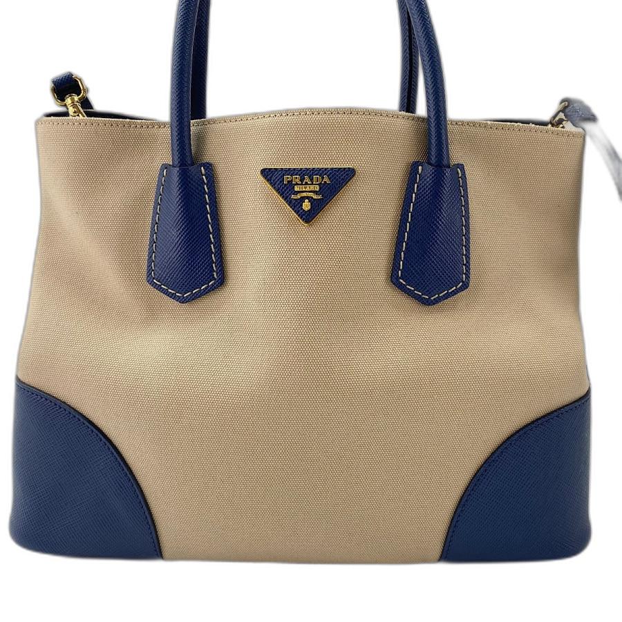 PRADA（プラダ） ハンドバッグ カナパ 2WAY キャンバス ベージュ【中古 