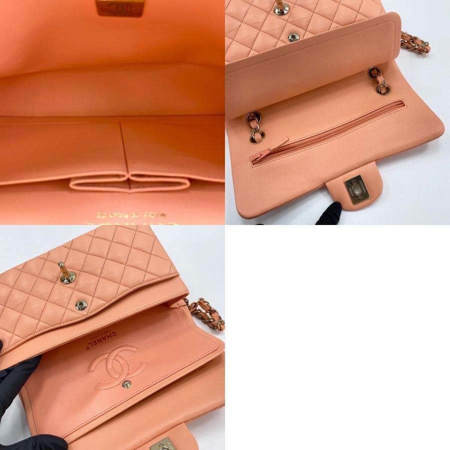 中古 ラムスキン chanel ピンク マトラッセ CHANEL ミニ マトラッセ