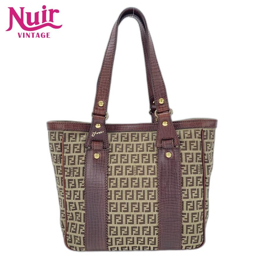 FENDI（フェンディ） トートバッグ ズッキーノ キャンバス ブラウン