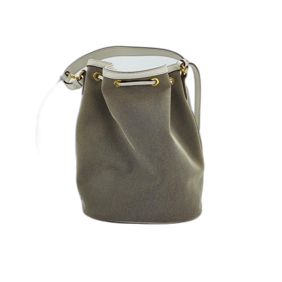 PRADA（プラダ） ショルダーバッグ 巾着 キャンバス ベージュ【中古