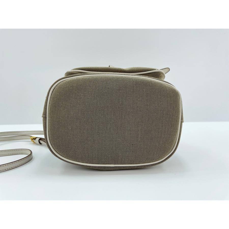 PRADA（プラダ） ショルダーバッグ 巾着 キャンバス ベージュ【中古