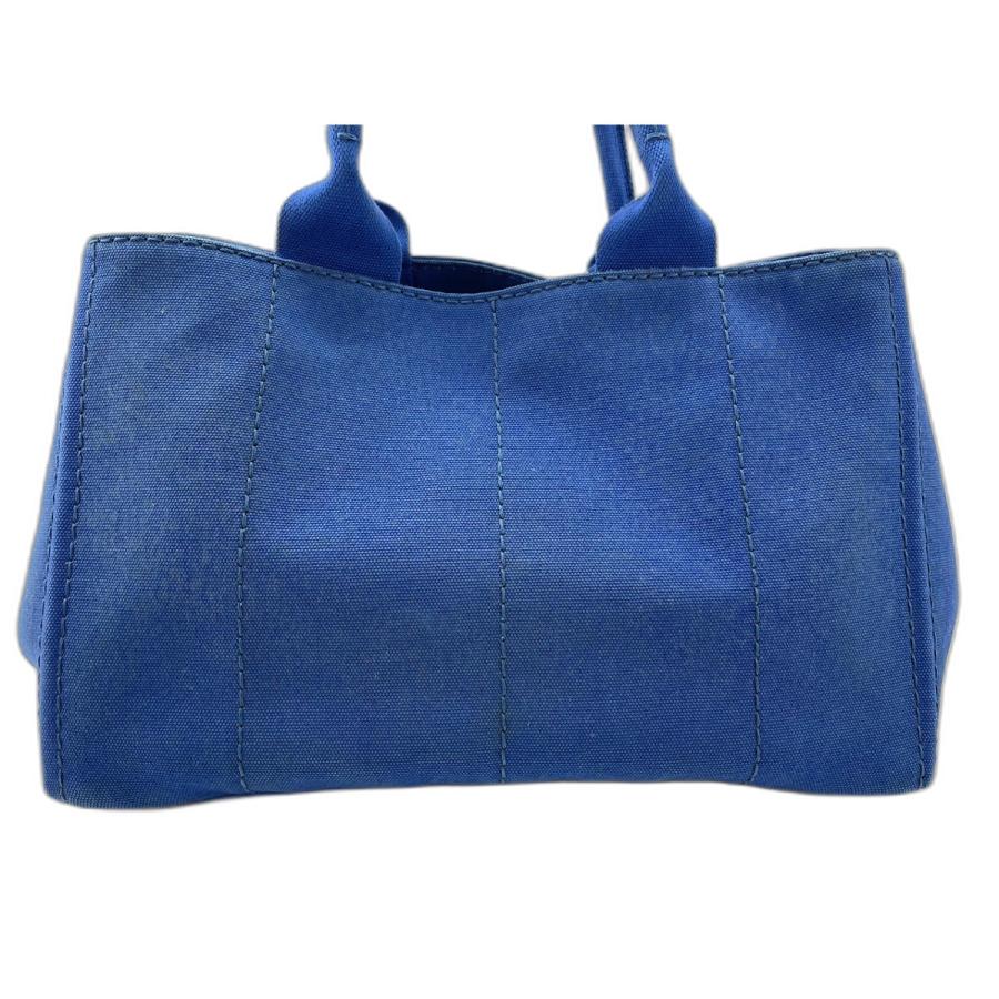 PRADA（プラダ） ハンドバッグ カナパ キャンバス ブルー【中古